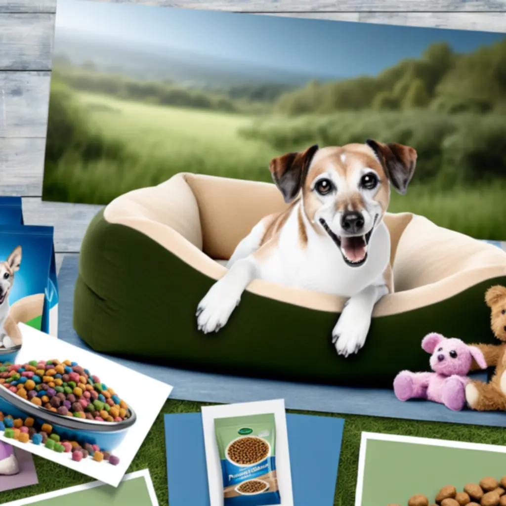 Boldog kutya prémium fekhelyen és játékokkal a Pet Magyar kutya kollekciójából