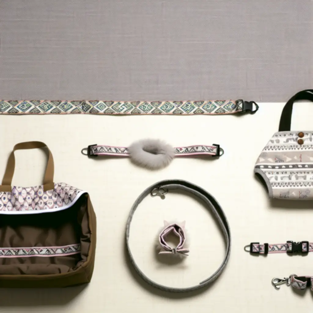 Macska nyakörvvel és hordozóban utazásra készítve