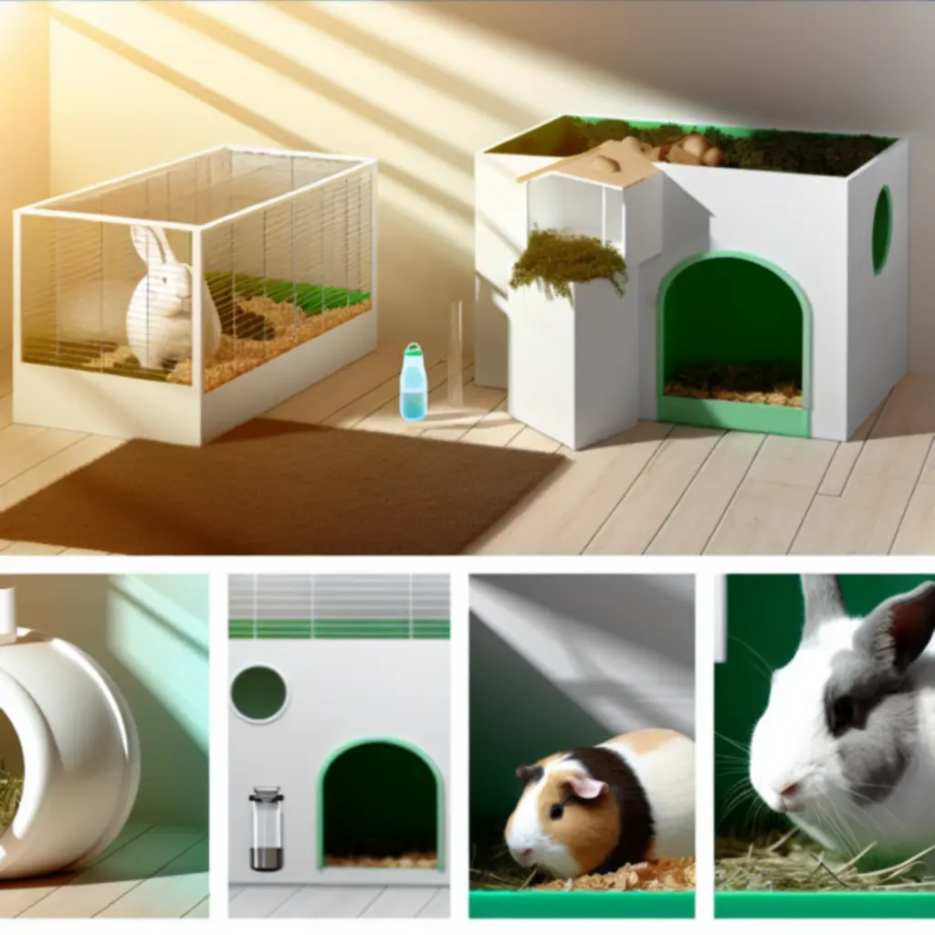 Kényelmes kisállat kifutó és ketrec elrendezés